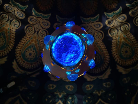 ミニひょうたんランプ《依り代ブルー》 12枚目の画像