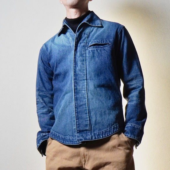 1点のみ】比翼仕立てのデニムジャケット【ユーズド加工】06 ジャケット