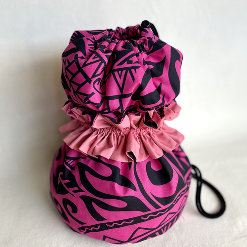 ウリウリケース バッグ ピンク×モンステラ・レイ Pink様 プイリ&ウリウリ&イプケース ウリウリケース バッグ ピンク