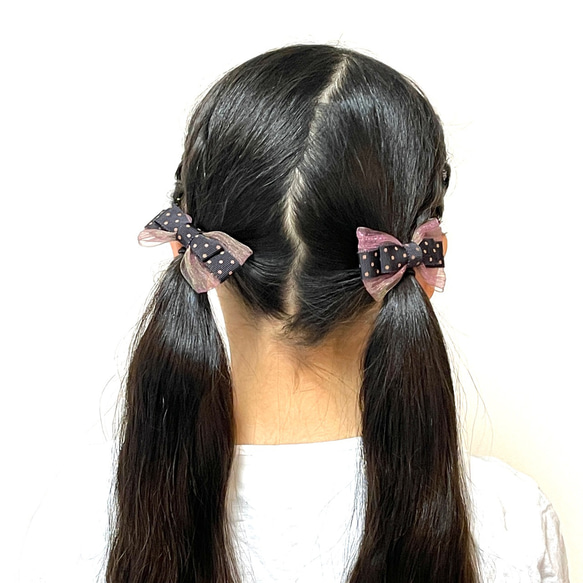 キッズゴム３点セット【キッズ　子ども　親子　ヘアゴム　ポニーフック　ヘアカフ　プレゼント】 9枚目の画像