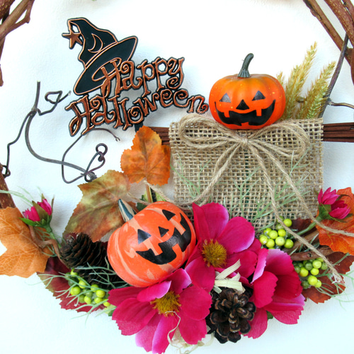 楽天市場】ハロウィン リース 玄関の通販