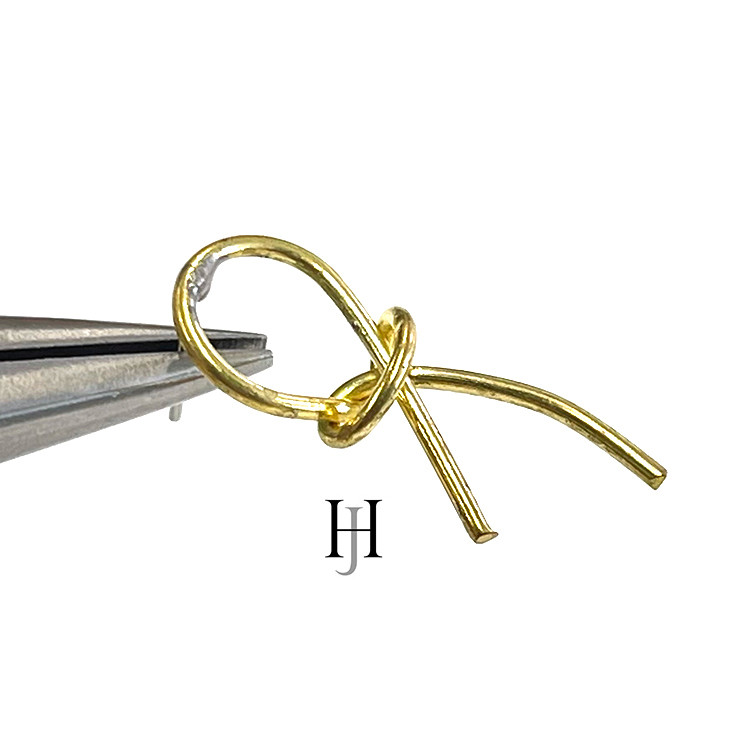 【50個】華奢な結びデザインピアス【je154】