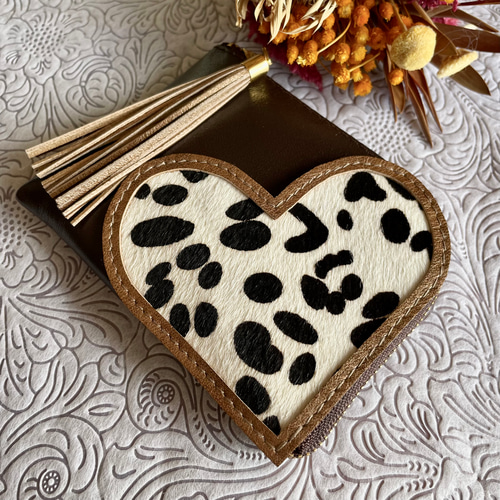 ☆再販しました☆ミニ財布 コンパクト L字ファスナー ハート ポケット  