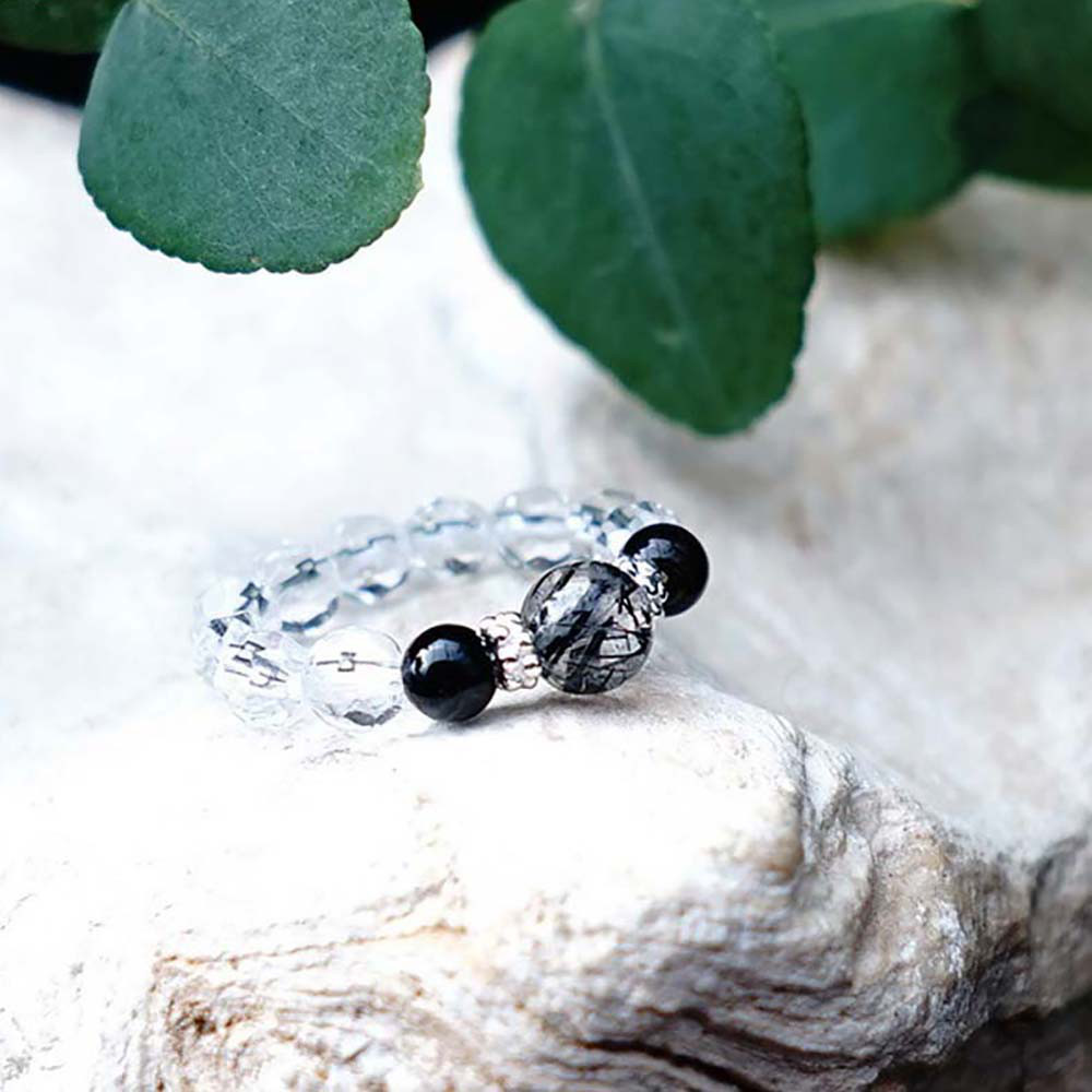 16号】ブラックルチルクォーツ リング | HLINE Online Shop