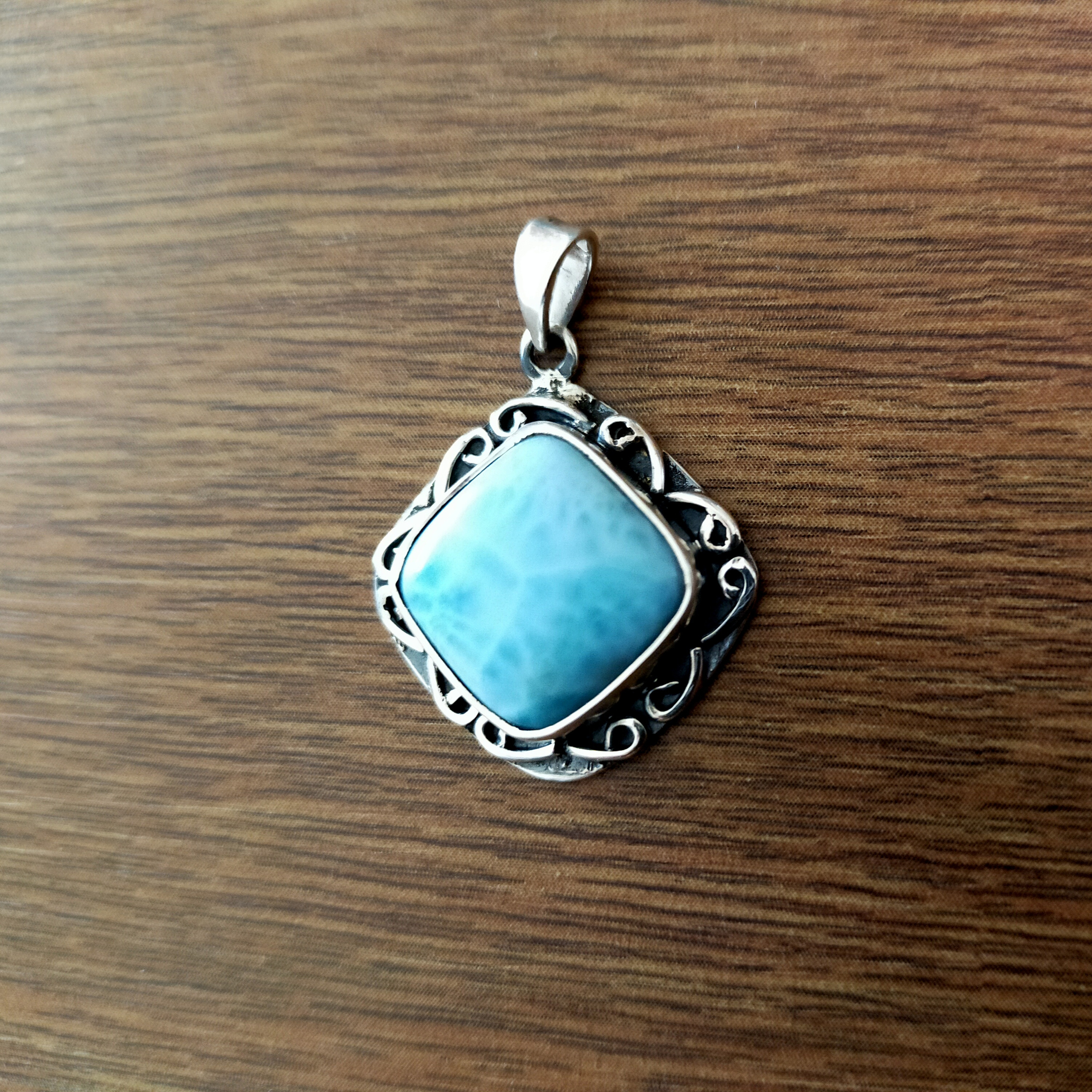 ラリマーのペンダントトップ