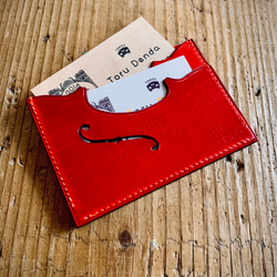 【受注制作】手縫いの革のパスケース（カードケース）『GRINDENKO Topolino 41』 6枚目の画像