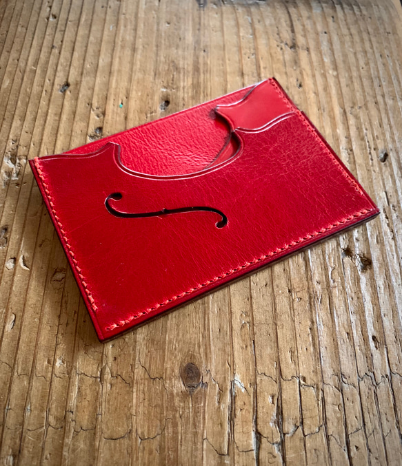【受注制作】手縫いの革のパスケース（カードケース）『GRINDENKO Topolino 41』 5枚目の画像