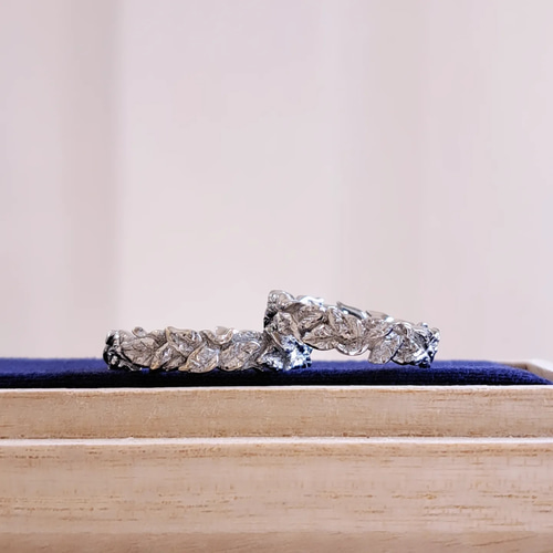 月桂樹 結婚指輪 プラチナ2本セット】 マリッジリング おしゃれ結婚