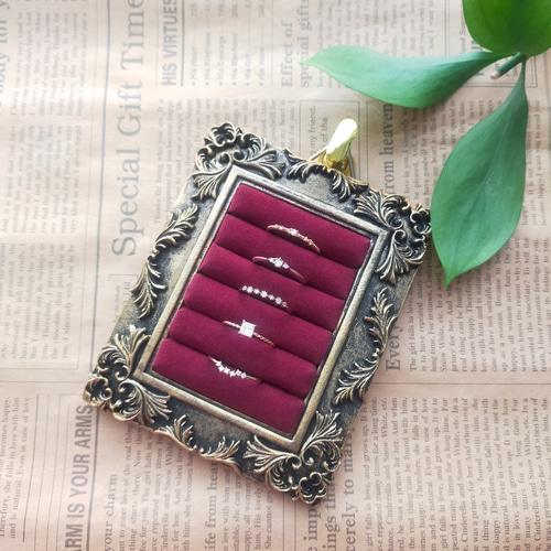 ヴィンテージ壁掛けリング収納〜 リングケース ジュエリーボックス