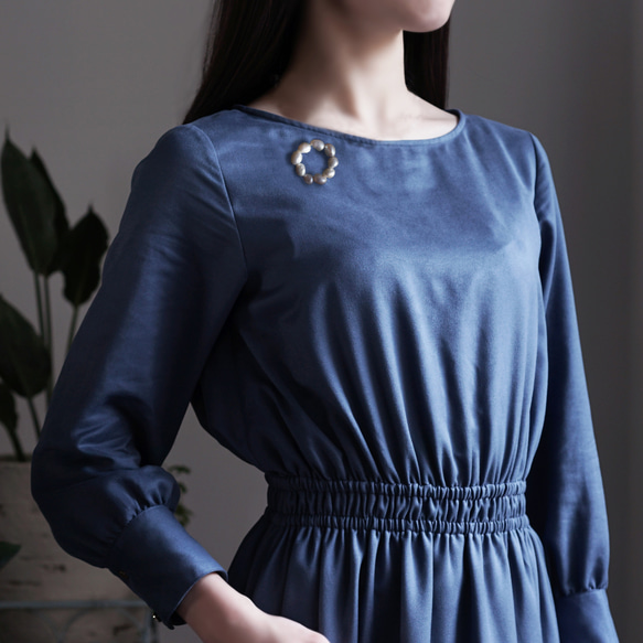 巴洛克珍珠（淡水珍珠）圓形胸針 ~棉雪~ 第4張的照片