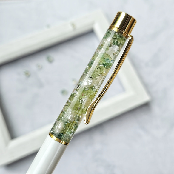 ボールペン　ハーバリウム　水色　緑　黄緑　パール　白　上司　退職祝い　セット ボールペン ハーバリウム 水色 緑 黄緑 パール 白 上司 退職祝い
