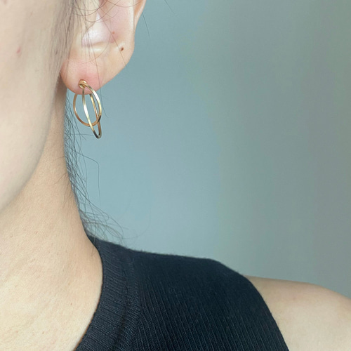 【専用です】14kgfピアス✴︎ブレス✴︎ペントップ・オーダー品etc 14kgf Fun フープ 立体 ピアス ピアス（フープ） f accessory