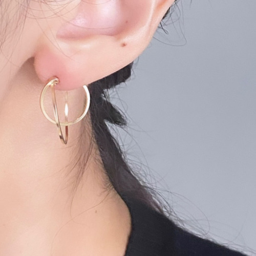 14kgf Fun フープ 立体 ピアス ピアス（フープ） f accessory