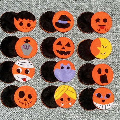 フェルト 神経衰弱○ハロウィン限定○絵合わせ○知育玩具○おもちゃ