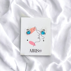 ピアス レディース 金属アレルギー対応 小さめ シルバー925 キュービックジルコニア ブルー ハート 仕事 プレゼント 3枚目の画像