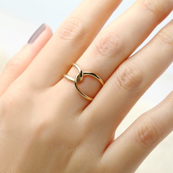 K10・K18』人気のノットリング（結び） ◇ （229） 指輪・リング