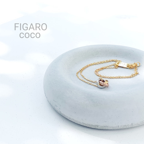 FIGARO coco】つけっぱなしOK♡プチトリニティネックレス/サージカル
