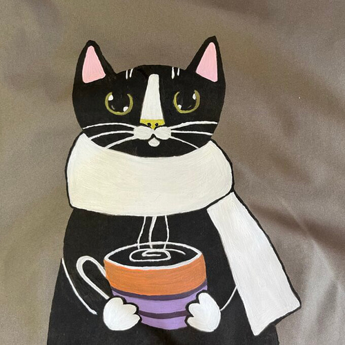 ネコ柄 メンズ 冬用あったかアウタージャケット【SSサイズ