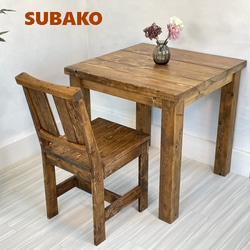 ハンドメイド　シャビーな1ドロワーカントリーデスク　イスセット ハンドメイド♪シャビーな1ドロワーカントリーデスクイスセット