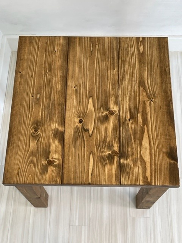 無垢材　オーダーテーブル70幅　(22010) ：素朴でシャビーな仕上がり・アンティーク風 6枚目の画像