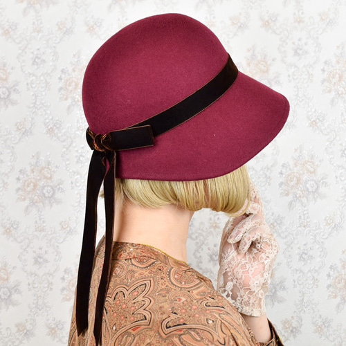 □受注制作□憧憬のコケティッシュクロシェ~そばかす~ レトロ 冬帽子