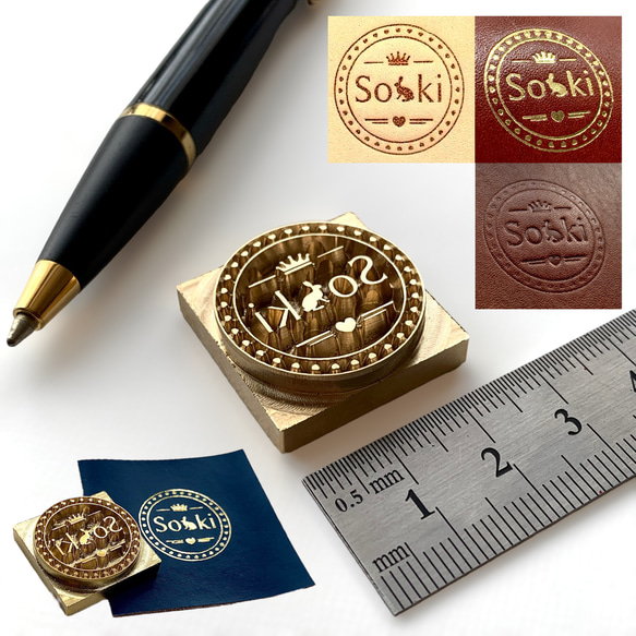 オーダーメイド打刻印 真鍮製のオーダーメイドロゴ刻印／オリジナル刻印／真鍮／刻印