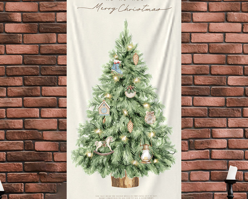 クリスマスタペストリー壁掛け オーダー クリスマスツリー 4214892876e953bc5afed9a57cb50e