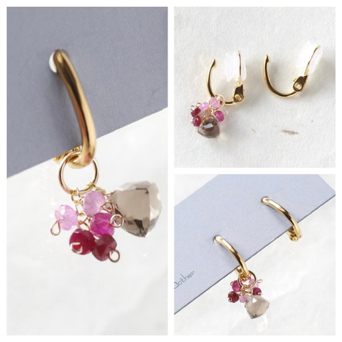 14kgfルチルクォーツカービングピアス/イヤリング 14kgfルチルクォーツカービングピアス/イヤリング 【公式通販】