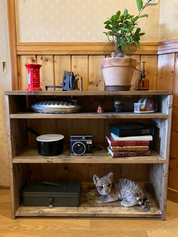 アンティークシェルフ900/antique shelf/多目的ラック/フリーラック 7枚目の画像