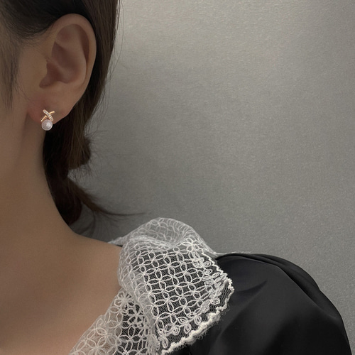 ピアス レディース パール 18K 金属アレルギー対応 小さめ