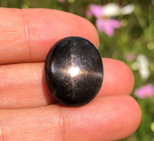 あんこ　天然石 スターサンストーン ブラックサンストーン 天然石 040 天然石 Aun