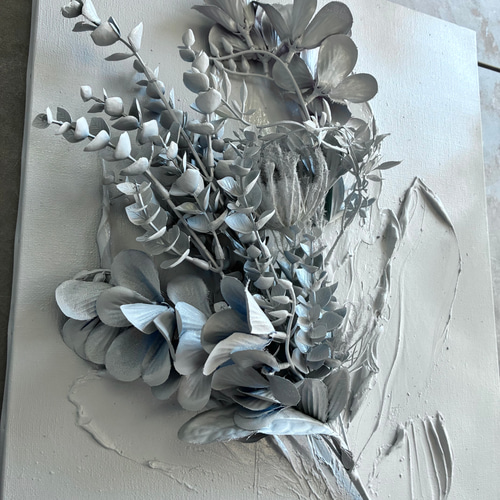 現代アート　花　45.5×38㎝　テクスチャー　モダン　アートパネル　インテリア 現代アート 花 45.5×38㎝ テクスチャー モダン アートパネル