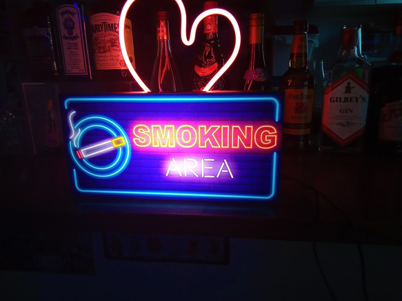 【Mサイズ】たばこ ベイプ 喫煙 OK 喫煙所 喫煙室 看板 置物 雑貨 電飾看板 電光看板 ライトBOX ライトBOX 7枚目の画像