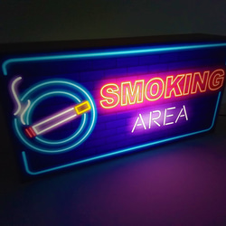 【Mサイズ】たばこ ベイプ 喫煙 OK 喫煙所 喫煙室 看板 置物 雑貨 電飾看板 電光看板 ライトBOX ライトBOX 4枚目の画像