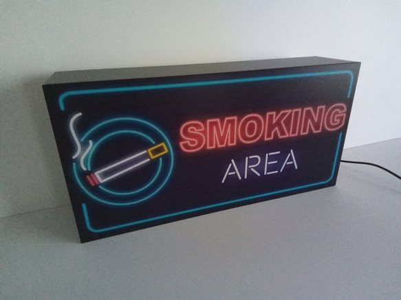 【Mサイズ】たばこ ベイプ 喫煙 OK 喫煙所 喫煙室 看板 置物 雑貨 電飾看板 電光看板 ライトBOX ライトBOX 5枚目の画像