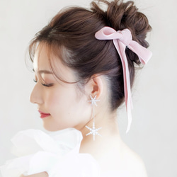 【ゼクシィ掲載】  星モチーフ ウェディングピアス　結婚式  ブライダル　ウェディング IE02 1枚目の画像