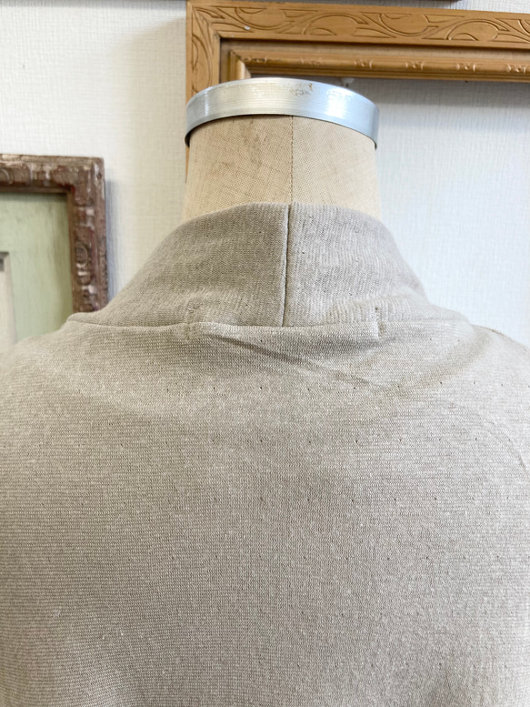 Sale price ★ 柔軟的紗布材質❤️ 3/4 袖開衫和服般的衣領米色（尺碼從 L 到 LL 不限） 第11張的照片