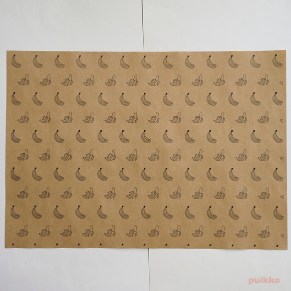 紙製ブックカバー　フルーツ（モノクロ）　A3判 4枚目の画像