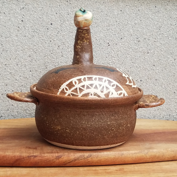 送料無料★1,500円お値引き済★ゾウさん土鍋【ご飯が炊ける土鍋・鼻ちょうちん】皮むき青りんご栓 鼻ちょうちん 5cｍ