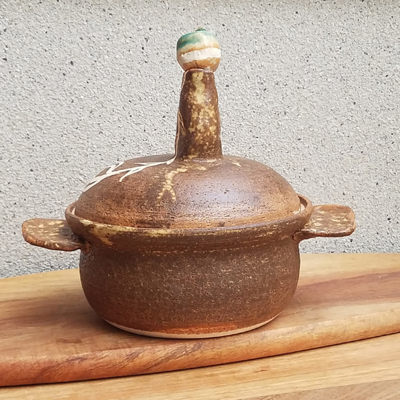 送料無料★1,500円お値引き済★ゾウさん土鍋【ご飯が炊ける土鍋・鼻ちょうちん】皮むき青りんご栓 鼻ちょうちん 5cｍ