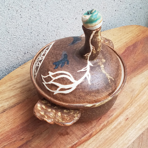 送料無料★1,500円お値引き済★ゾウさん土鍋【ご飯が炊ける土鍋・鼻ちょうちん】皮むき青りんご栓 鼻ちょうちん 5cｍ