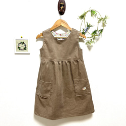 花柄リバティプリントを使ったジャンパースカート 6枚目の画像