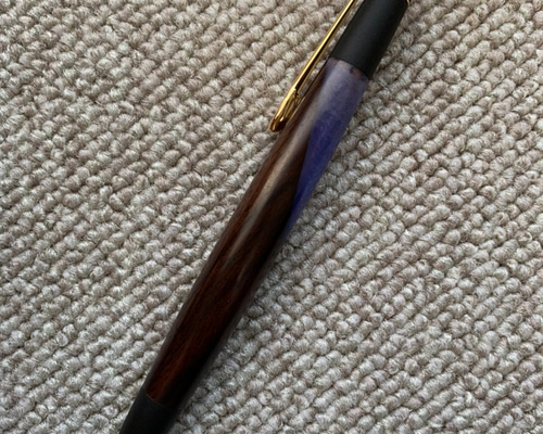 木軸ペン サイアミースローズウッド瘤 レジンボールペン シャープペン
