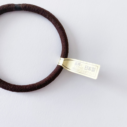 まろやかくすみカラー＊お花と淡水パールの鉱石風ヘアゴム／ポニー