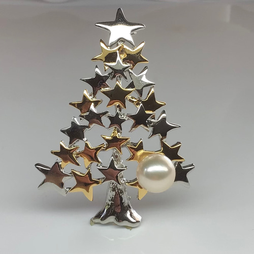 あこや真珠クリスマスツリーブローチ ブローチ Maruyama Pearl 通販