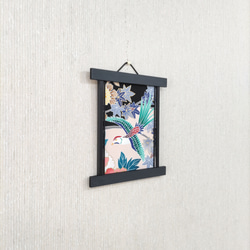 壁掛け　和風 かべ飾り　古布・鳳凰図　NO.57 2枚目の画像