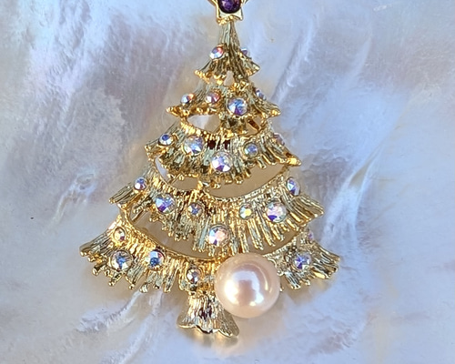 あこや真珠クリスマスツリーブローチ ブローチ Maruyama Pearl 通販