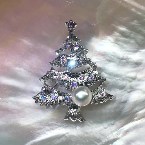 あこや真珠クリスマスツリーブローチ ブローチ Maruyama Pearl 通販