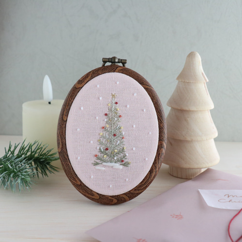 未使用】ファミリア クリスマスツリー刺繍の円形スカート 未使用