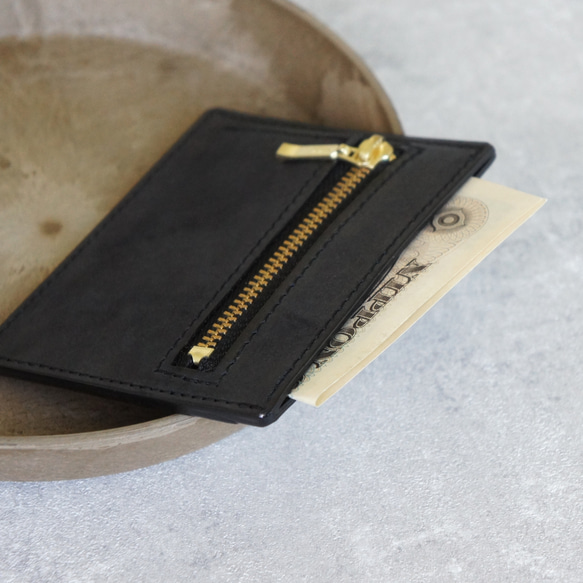 極薄フラグメントケース ミニ財布 ミニウォレット（ブラック） 2枚目の画像